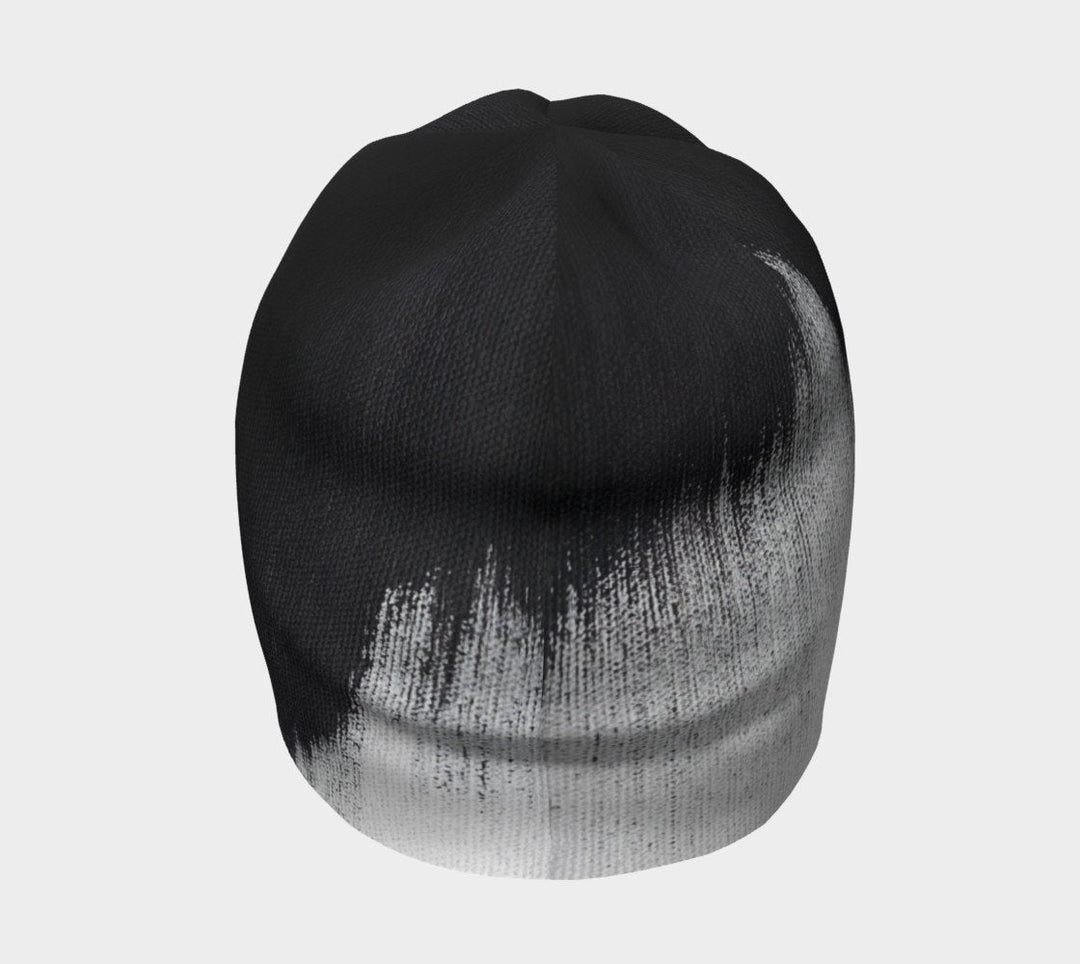 Vue latérale de la tuque soulignant le design abstrait de coups de pinceau.