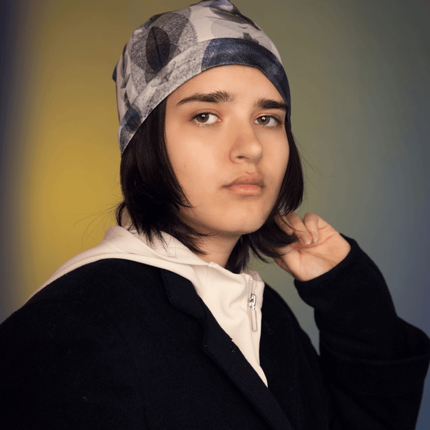 Blue Feathers Beanie