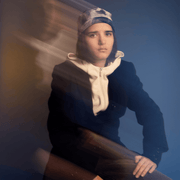 Blue Feathers Beanie