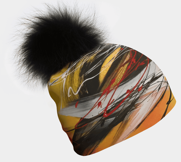 Le Coeur Beanie with Black Removable Pompom