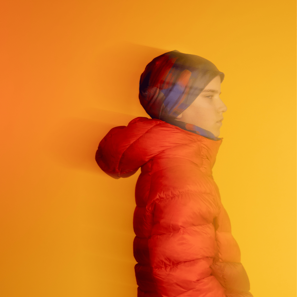 Mushroom Blue and Red Beanie