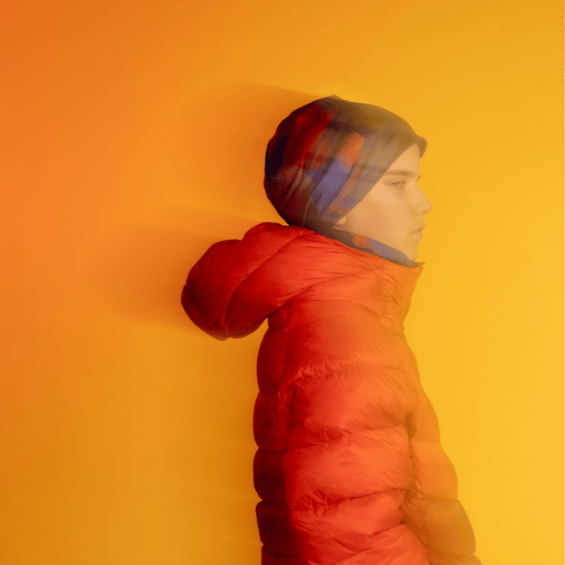 Mushroom Blue and Red Beanie