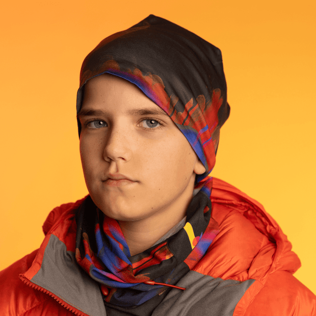 Mushroom Blue and Red Beanie