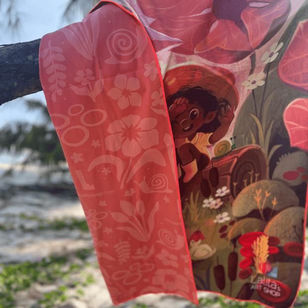 Playful Rain Beach and Travel Towel