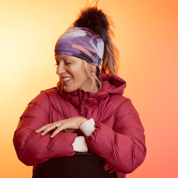 Ponytail Tulips Beanie With Black Pompom