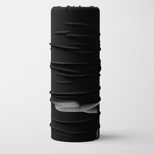 Tube multifonctionnel noir avec un échantillon d&