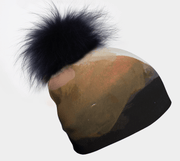 Touch of Navy Beanie With Detachable Pompom