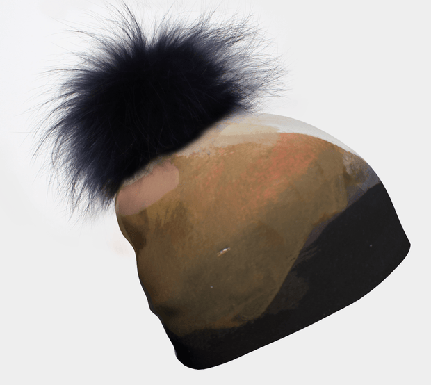 Touch of Navy Beanie With Detachable Pompom