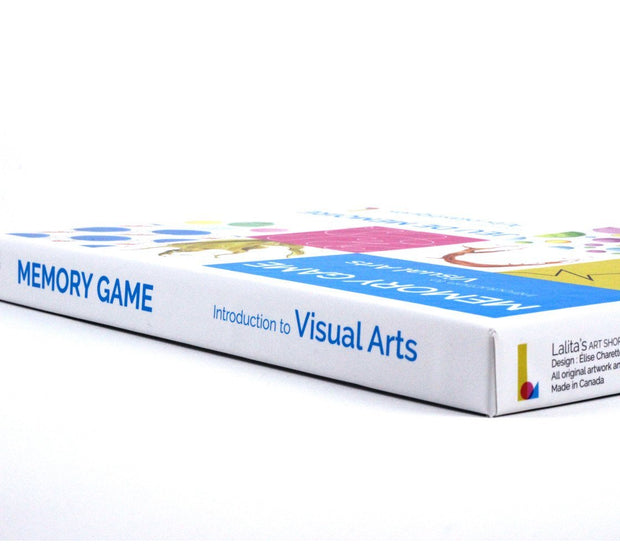 Detail of Lalita's Art Shop Memory Game: introduction to visual arts. Made in canada