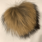 AW23- Pack of 10 Fur Pompoms with Flat Button