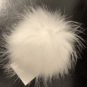 AW23- Pack of 10 Fur Pompoms with Flat Button