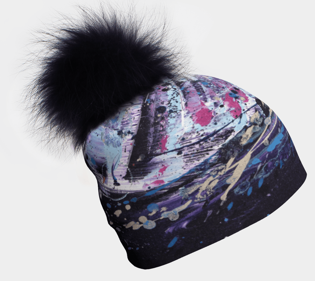 Cosmic Beanie With Pompom – Lalita's Art Shop