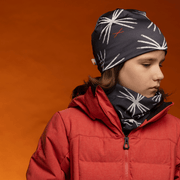 Kid wearing the Black MotifX Sport Beanie by Valery Goulet for the Lalita's Art Shop 24 collection