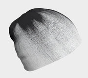 Lalita's Art Shop Abstract Brush Stroke Grow-with-me beanie is the perfect hat to wear season after season and under your helmet. This black and white tuque is breathable with its bamboo lining and super comfortable