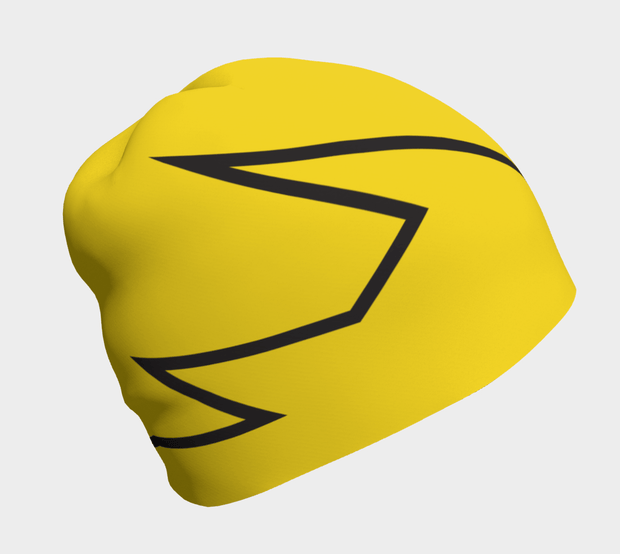 Lalita's Art Shop Broken line Grow-with-me beanie is the perfect hat to wear season after season and under your helmet. This Yellow and black tuque is breathable with its bamboo lining and super comfortable