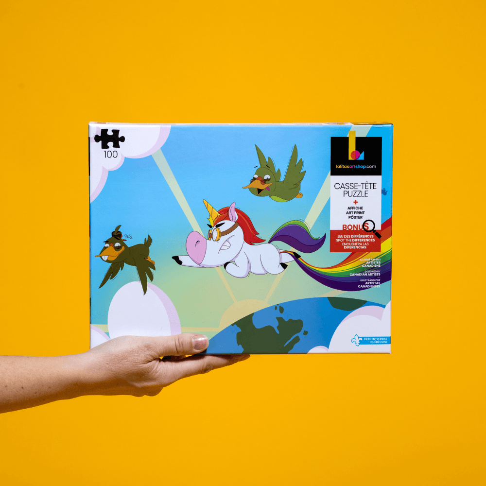 Puzzle Licorne arc-en-ciel