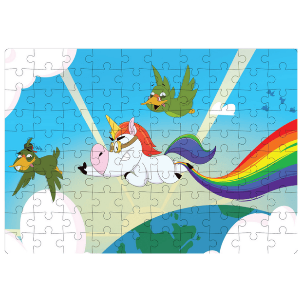 Image of the 100 pieces lalita's Art Shop Unicorn Puzzle
