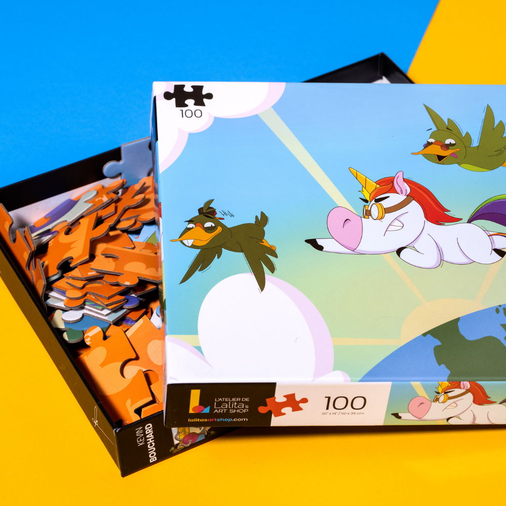 Puzzle Licorne arc-en-ciel