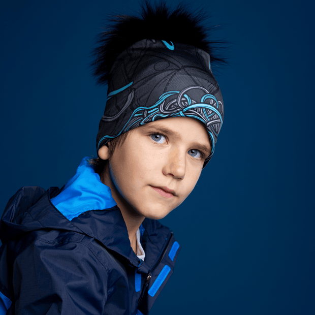 Robocats Beanie With Removable Pompom