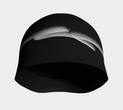 Front view of the Signature beanie hat illustrated by Lalita's Art Shop founder, Elise Charette. A classic black hat with a simple  