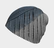Left view of the abstract Lines beanie for men and woman