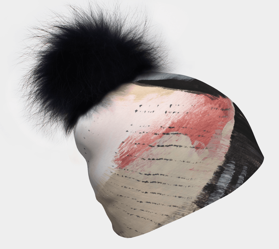 Vie en Rose Bamboo Beanie With Black Pompom for active woman